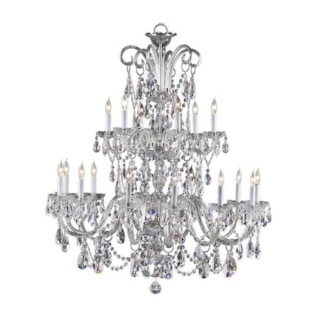 Quorum Eighteen Light Chrome Imperial Crystal Glass Up Chandelier 630-18-514